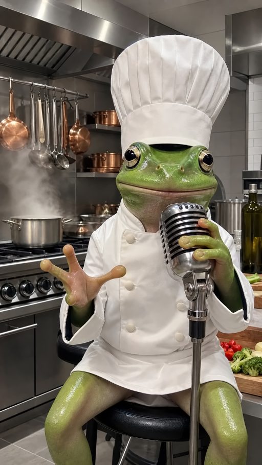 Chef Frog AI 头像素材