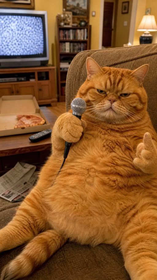 Lazy Garfield AI 头像素材