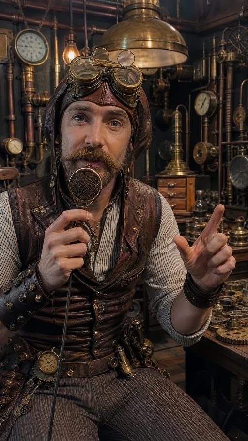 Steampunk Inventor AI 头像素材